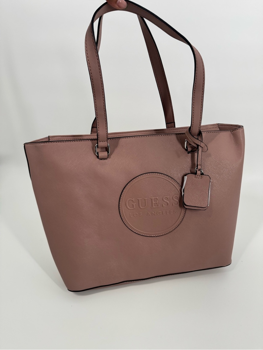 GUESS Blush Rose Saffiano Tote Bag